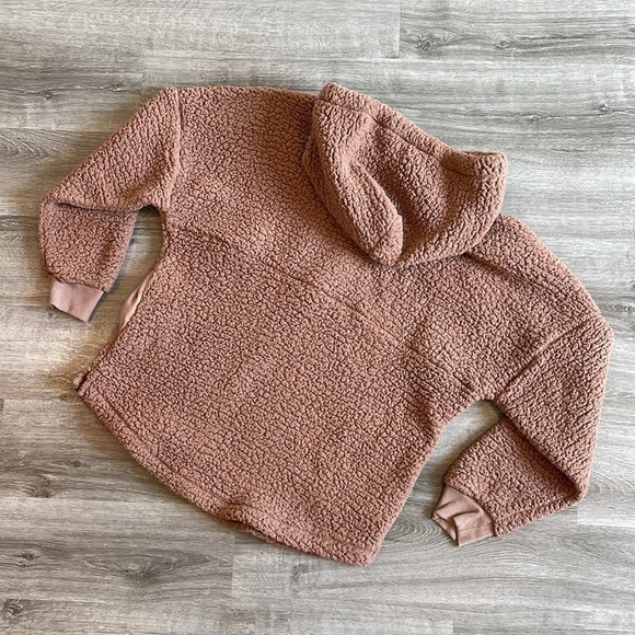 PINK Victoria's Secret sherpa half zip hoodie - Picture 2 of 4